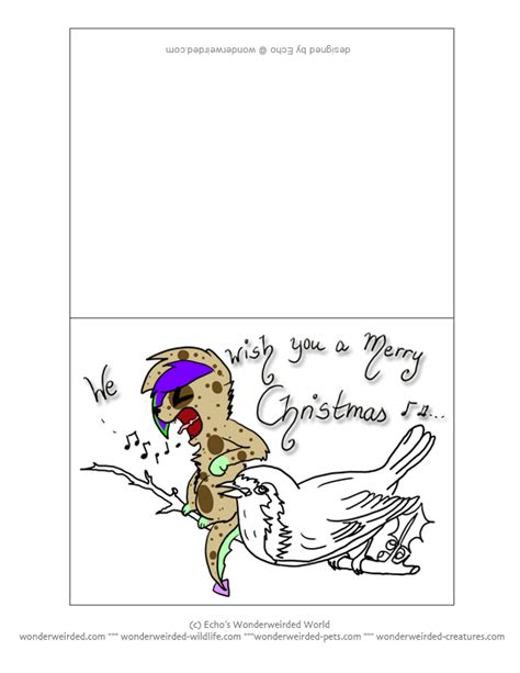 Free Printable Funny Christmas Cards Cartoon Animals , Original Art by Echo … | Christmas card ...