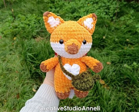 Crochet Fox/ Fox Plushie/ Animal Plushies/ Crochet Fox Plush/ - Etsy | Fox plushie, Crochet fox ...