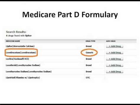 medicare part d formulary - YouTube