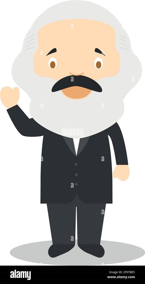 Karl Marx cartoon character. Vector Illustration. Kids History ...