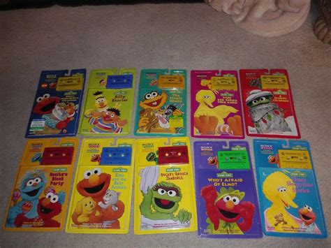 New Lot 10 of Sony Wonder Sesame Street Books & Cassette Tapes 1999 ...