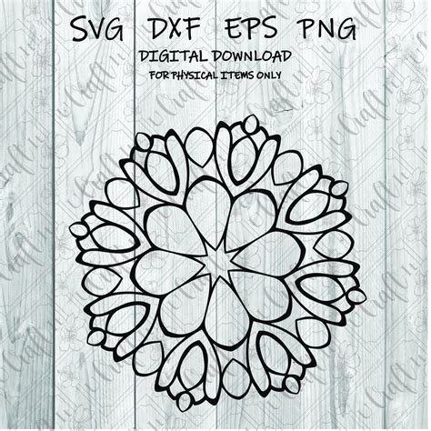 Mandala Svg Mandala Clipart Mandala Cut File Flower - Etsy