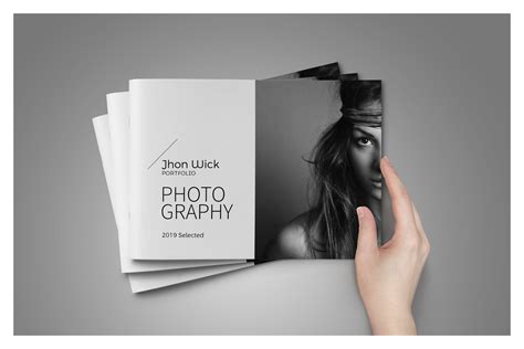 Photography Portfolio Template on Yellow Images Creative Store