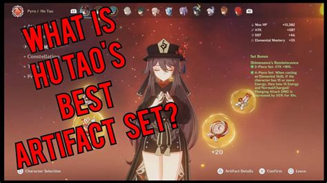 What is Hu Tao's Best Artifact Set? | Genshin Impact - YouTube