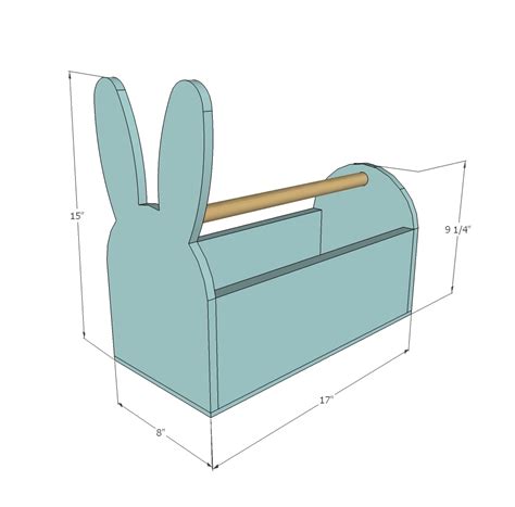 Wood Easter Basket Bunny Shaped Trug | Ana White