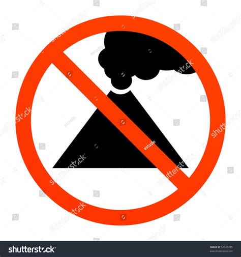 No Volcano Smoke Sign Vector Illustration Stock Vector (Royalty Free ...