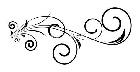 Decorative Swirl Elements Vector Design | Swirl design drawing, Flower ...