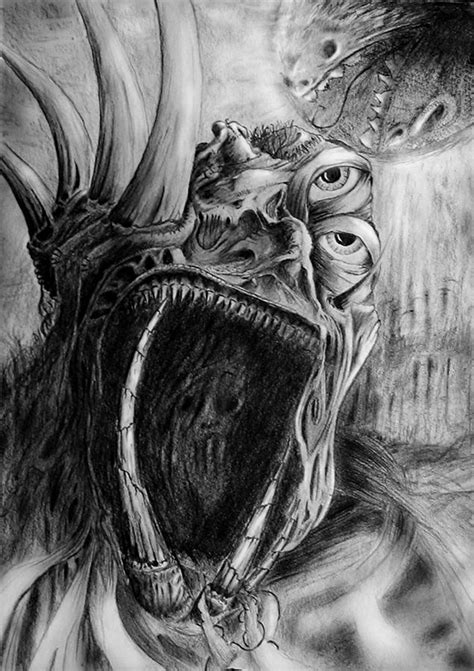 Demon Drawing by Martin Mikolajczyk