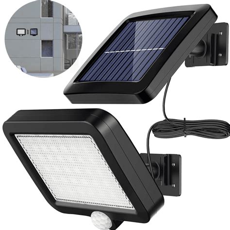 Solar Lamps for Outside, 56 LED Solar Lamp Outside with Motion Detector, IP65 Waterproof, 120 ...