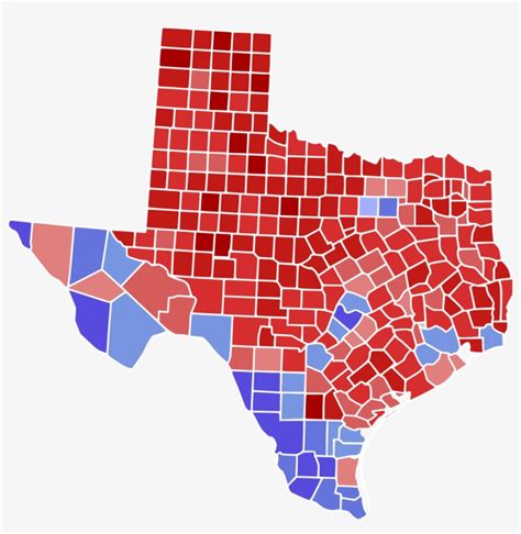 Texas 2016 Election Results By County - Free Transparent PNG Download ...