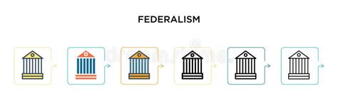 Federalism Icon. Trendy Modern Flat Linear Vector Federalism Icon on ...