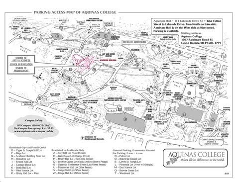 Aquinas College Campus Map – Map Vector