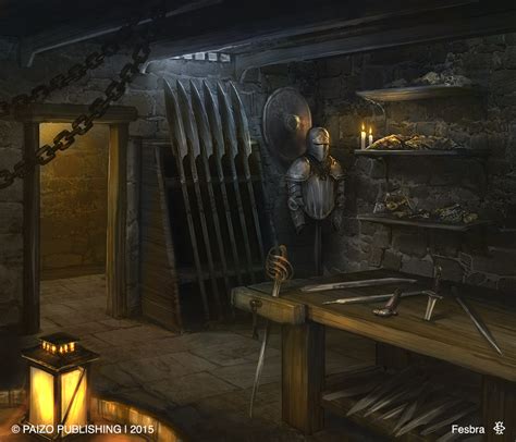 Armory by 000Fesbra000 on DeviantArt | Fantasy shop, Fantasy rooms, Fantasy background