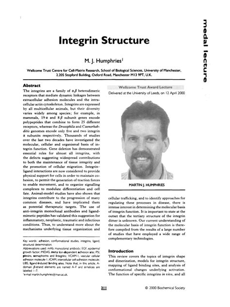 (PDF) *Integrin Structure