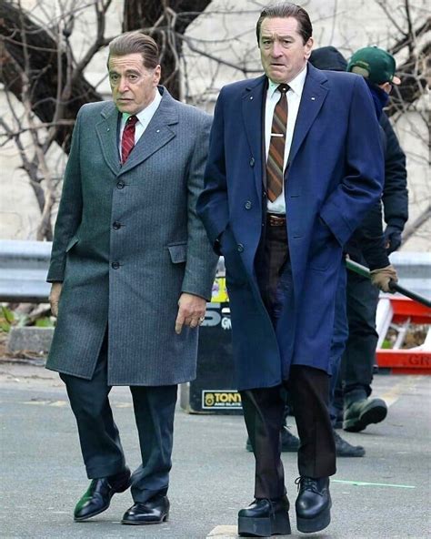 Al Pacino & Robert De Niro on set of The Irishman movie 🎬 . .⠀ .⠀ .⠀ #theirishman #alpacino # ...