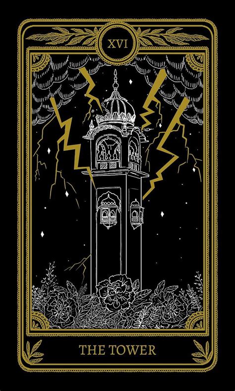 Tarot Card Tower, art, tarot card, tarot cards, the tower, tumblr, HD phone wallpaper | Peakpx