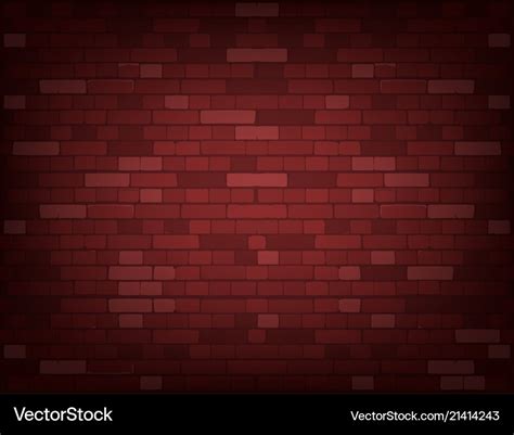 Dark red brick wall realistic background Vector Image