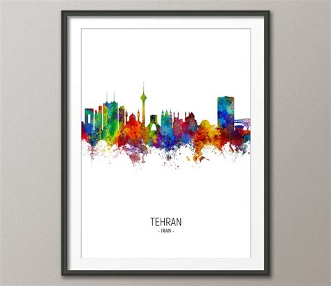 Tehran Skyline Tehran Iran Cityscape Art Print Poster - Etsy