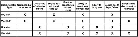 7j - Avalanche Types