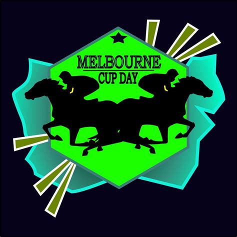 Melbourne Cup Day typography logo, Vector illustration. The Melbourne Cup is held on the first ...