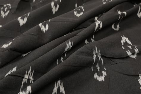 Black Ikat Fabric Fine 2/40 Handloom Ikat Fabric Home Decor - Etsy