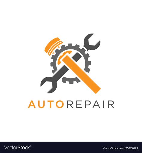 Auto repair logo design Royalty Free Vector Image