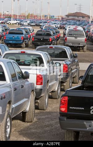 Unsold Cars and Trucks Stock Photo - Alamy