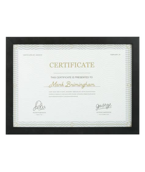 Certificate black wood frame - Filotechno