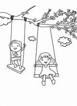 Free Swing Coloring Page  Printable Pages For Kids sketch template