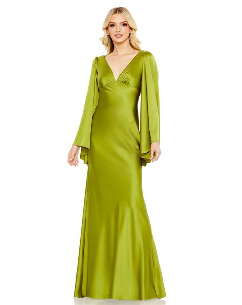 Apple Green Mac Duggal 68344 Long Sleeve Formal Evening Dress for $398. ...