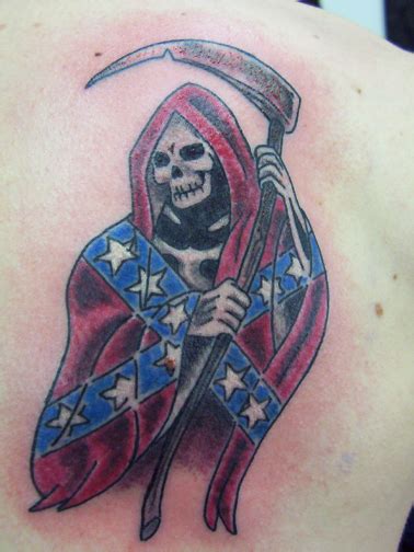 Looking For Unique Tattoos Grim Reaper With Confederate Flag