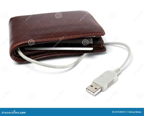 Electronic wallet stock photo. Image of business, cable - 25128572