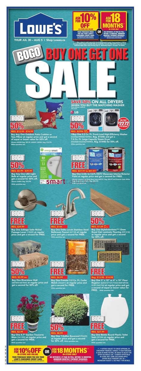 Lowe's Flyer July 30 to August 5