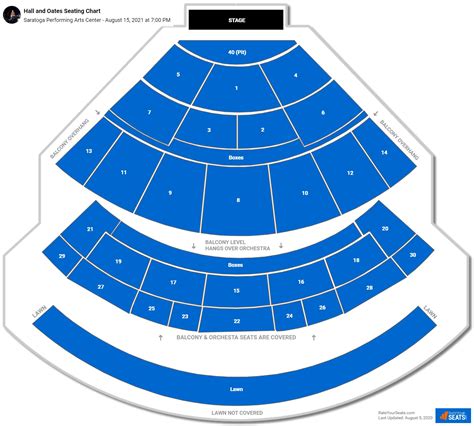 Saratoga Performing Arts Center Seating Chart - RateYourSeats.com