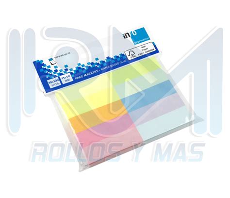 Banderitas Paper 10 Colores INFONOTES – Rollos y Mas