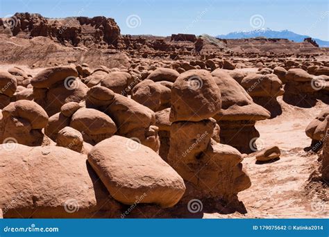 Unusual Rock Formations in Goblin Valley State Park Stock Photo - Image of southwest, formation ...