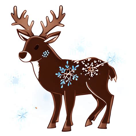 Christmas Reindeer in the Snow · Creative Fabrica