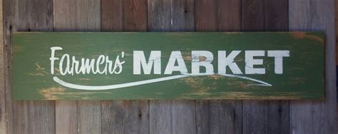 Rustic Farmers' Market Wood Sign