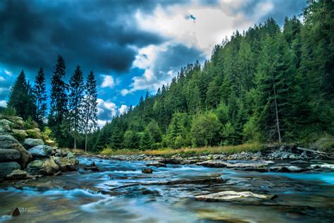 clouds, cloudy, landscape, nature, sky, trees 4k wallpaper | Free stock ...