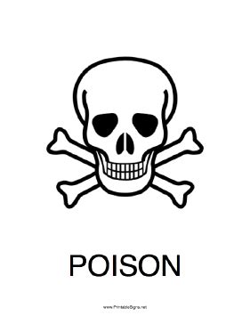 Printable Poison Sign