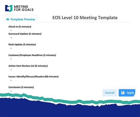 Eos Meeting Template