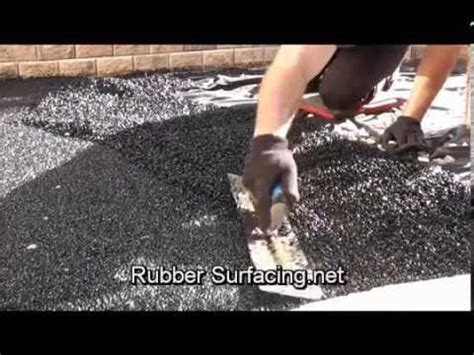 Recycled Rubber Surfacing base install - YouTube