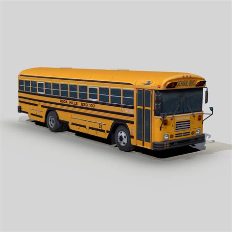 3D blue bird tc2000 school bus - TurboSquid 1386446