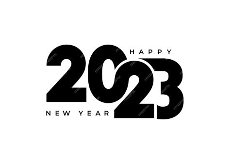 Premium Vector | Logo Happy New Year 2023 text design Cover of business ...