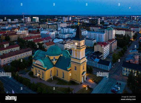 Drone photograph of Oulu Cathedral in Oulu, Finland Stock Photo - Alamy