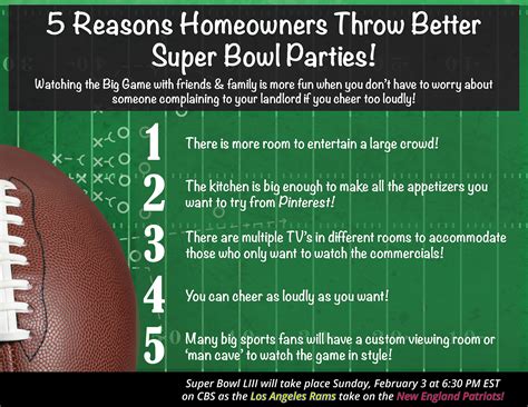 5 Reasons Homeowners Throw the Best Super Bowl Parties! [INFOGRAPHIC ...