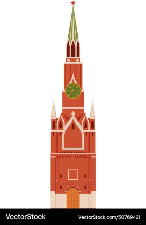 Moscow kremlin russian architecture landmark Vector Image