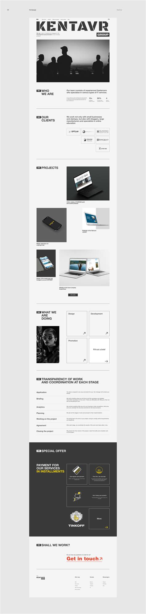 Creative team portfolio on Behance