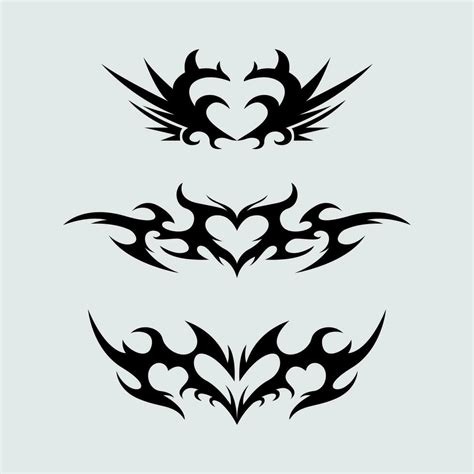 Heart tattoo sharp tribal vector simple and clean illustration editable 24187756 Vector Art at ...