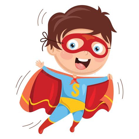 Vector Illustration of Superhero Kid Stock Vector - Illustration of ...